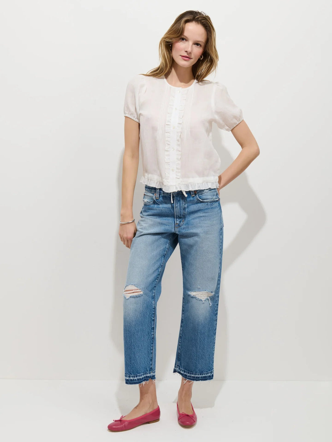 Alex Mill - Brittany Top in Ramie - Kalifornia Jean Bar