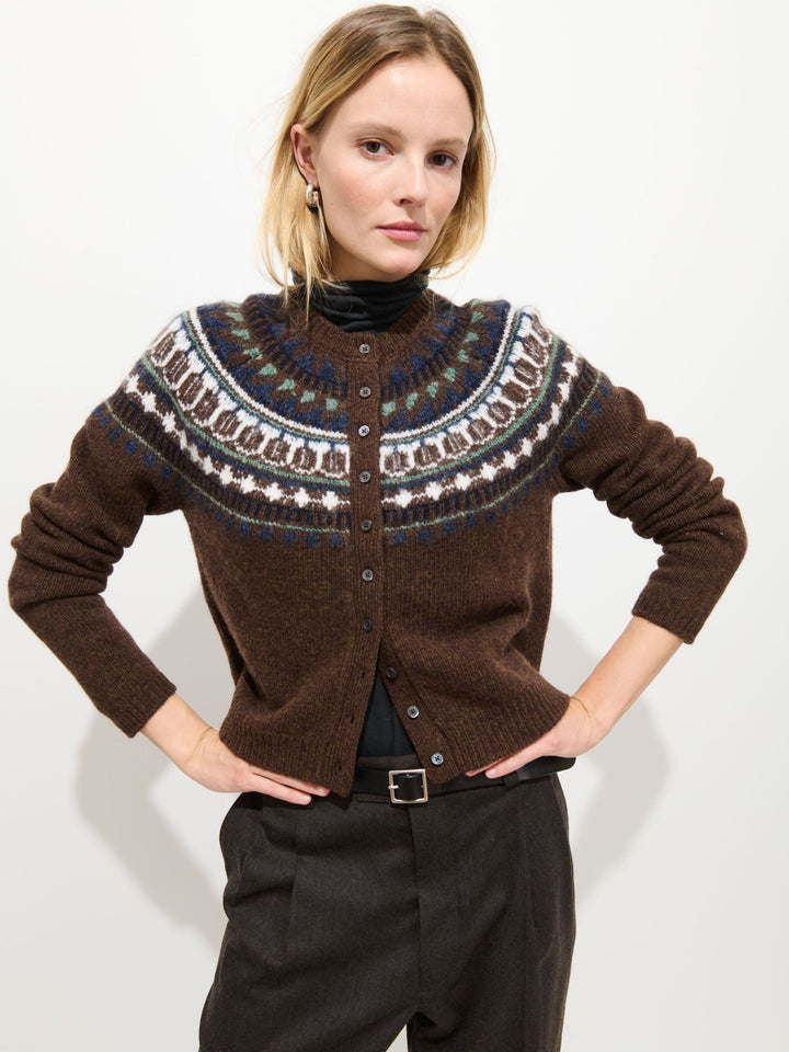 Alex Mill - Charlotte Fair Isle Sweater in Chestnut - Kalifornia Jean Bar
