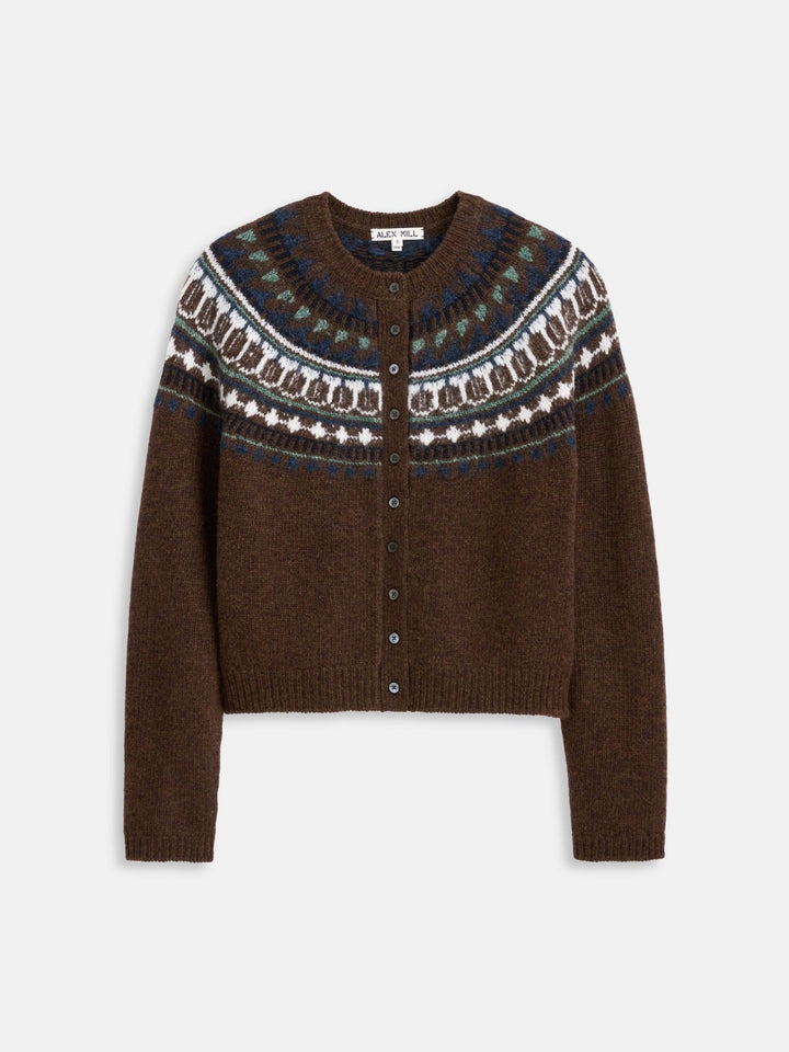 Alex Mill - Charlotte Fair Isle Sweater in Chestnut - Kalifornia Jean Bar