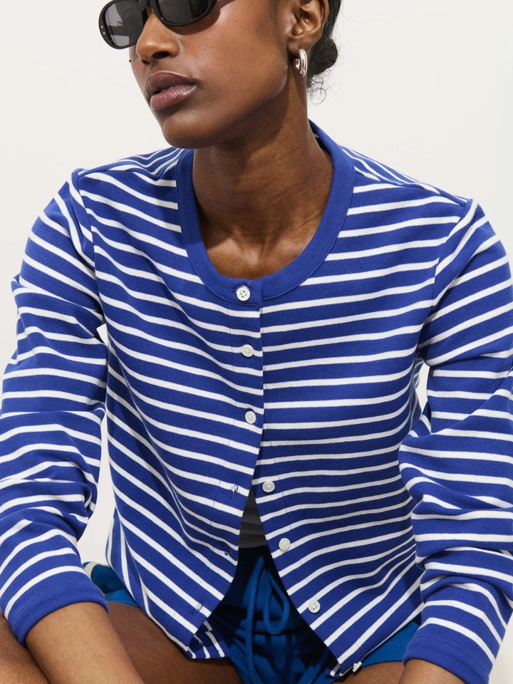 Alex Mill - Coco Sport Striped Cardigan Blue/Ivory - Kalifornia Jean Bar