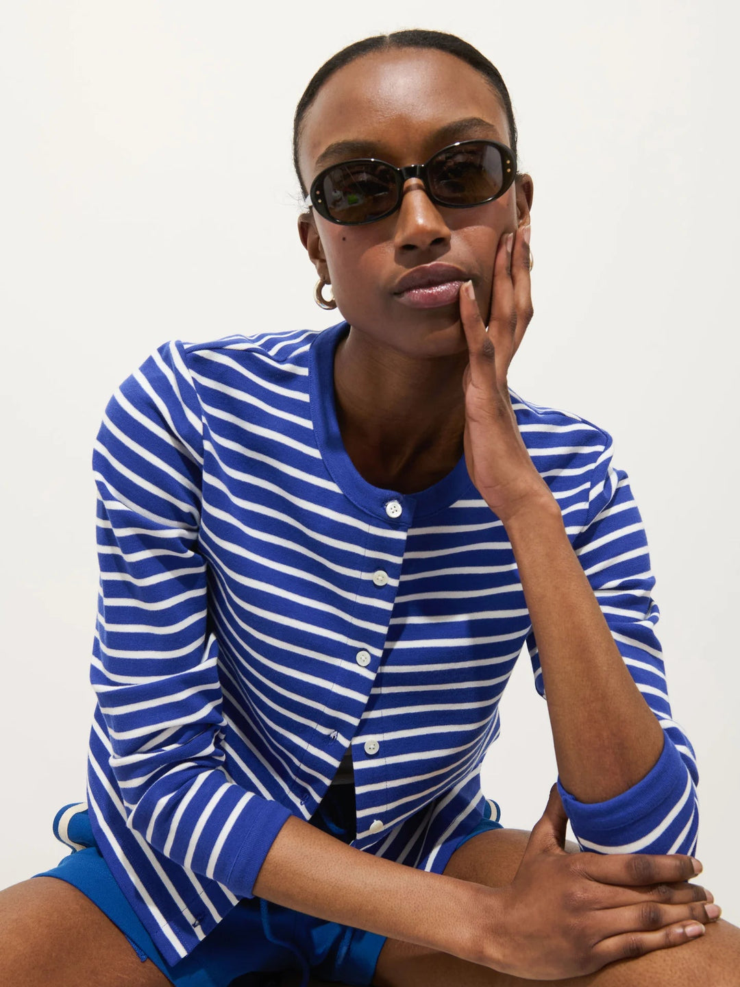 Alex Mill - Coco Sport Striped Cardigan Blue/Ivory - Kalifornia Jean Bar