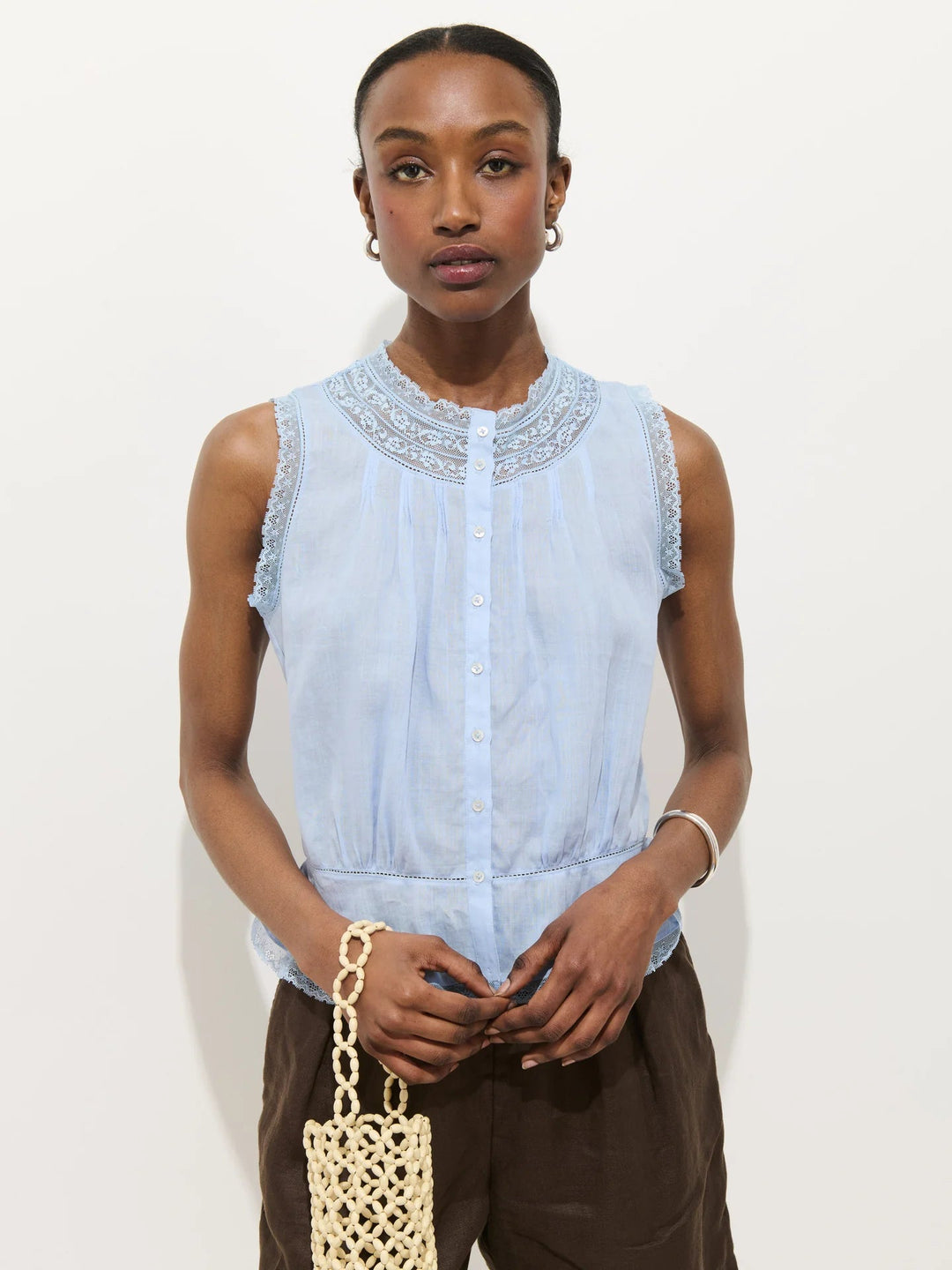 Alex Mill - Collette Top in Hydrangea - Kalifornia Jean Bar