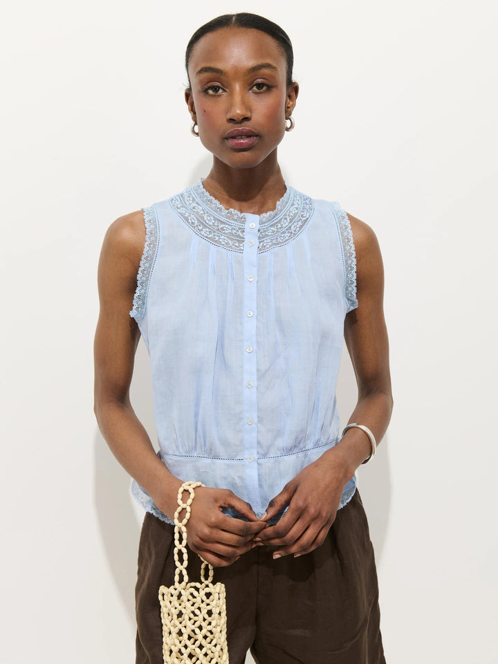 Alex Mill - Collette Top in Hydrangea - Kalifornia Jean Bar