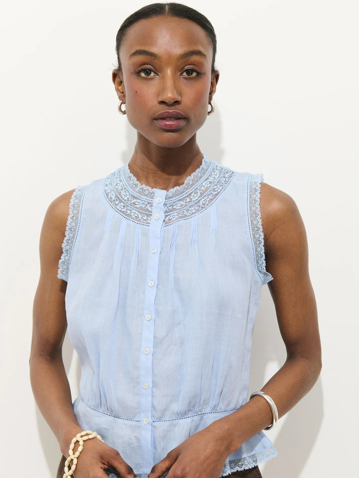 Alex Mill - Collette Top in Hydrangea - Kalifornia Jean Bar