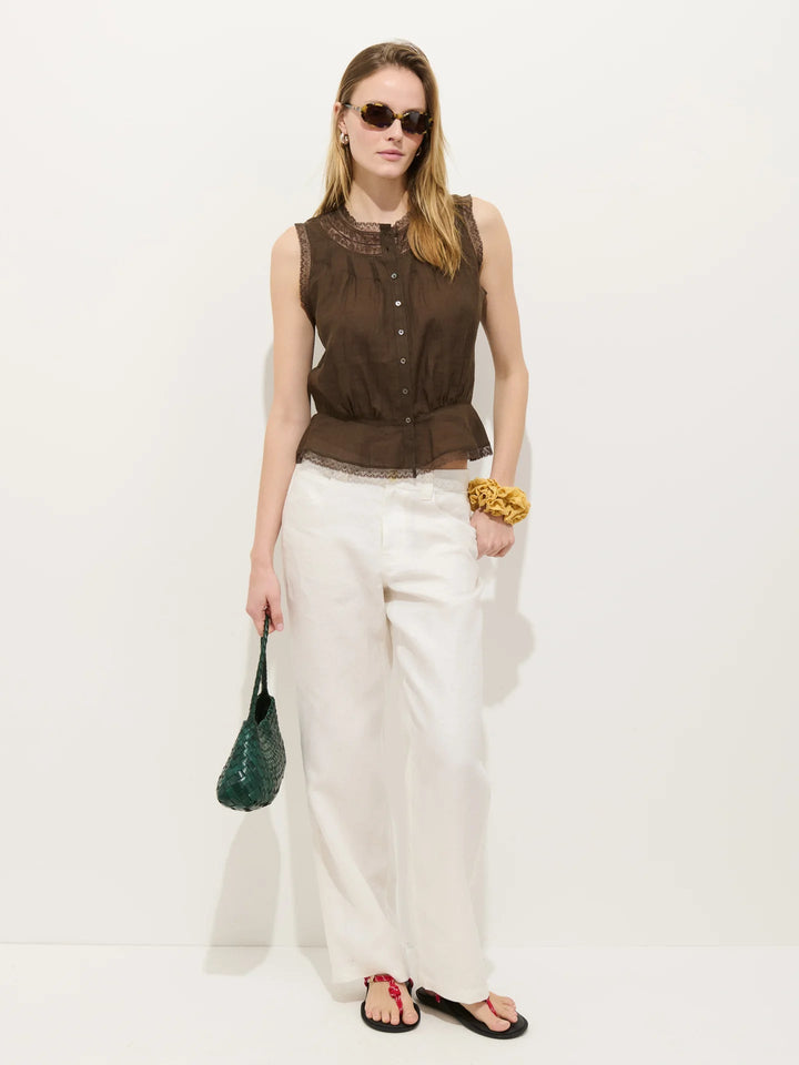 Alex Mill - Collette Top in Raime Espresso - Kalifornia Jean Bar