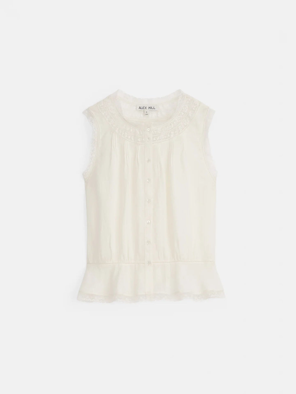 Alex Mill - Collette Top in Raime Ivory - Kalifornia Jean Bar