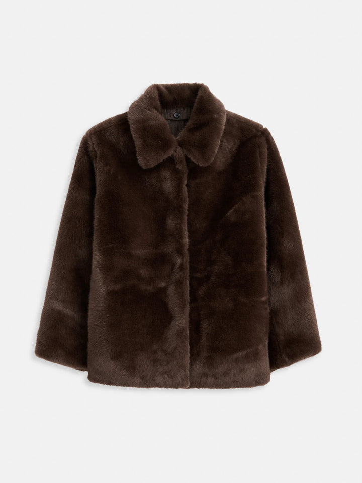 Alex Mill - Dark Brown Duane St Faux Fur Jacket - Kalifornia Jean Bar