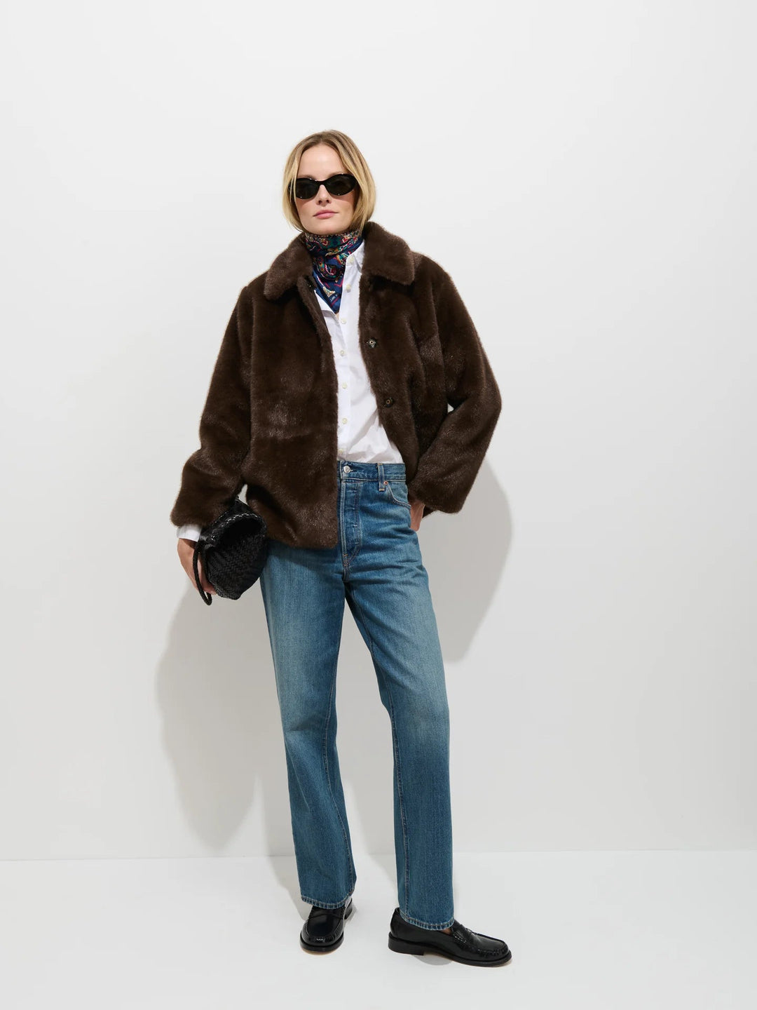 Alex Mill - Dark Brown Duane St Faux Fur Jacket - Kalifornia Jean Bar