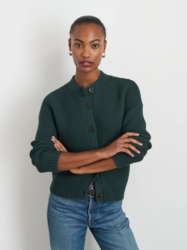 Alex Mill - Dark Spruce Nico Cardigan in Cotton - Kalifornia Jean BarAlex Mill - Dark Spruce Nico Cardigan in CottonWomen's Cardigan