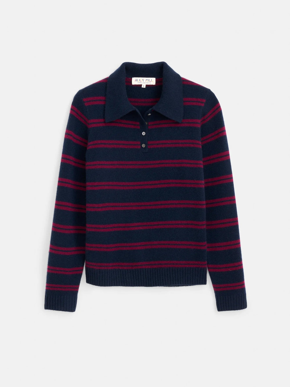 Alex Mill - Deep Navy/Barolo Alice Polo Cashmere Stripe - Kalifornia Jean Bar