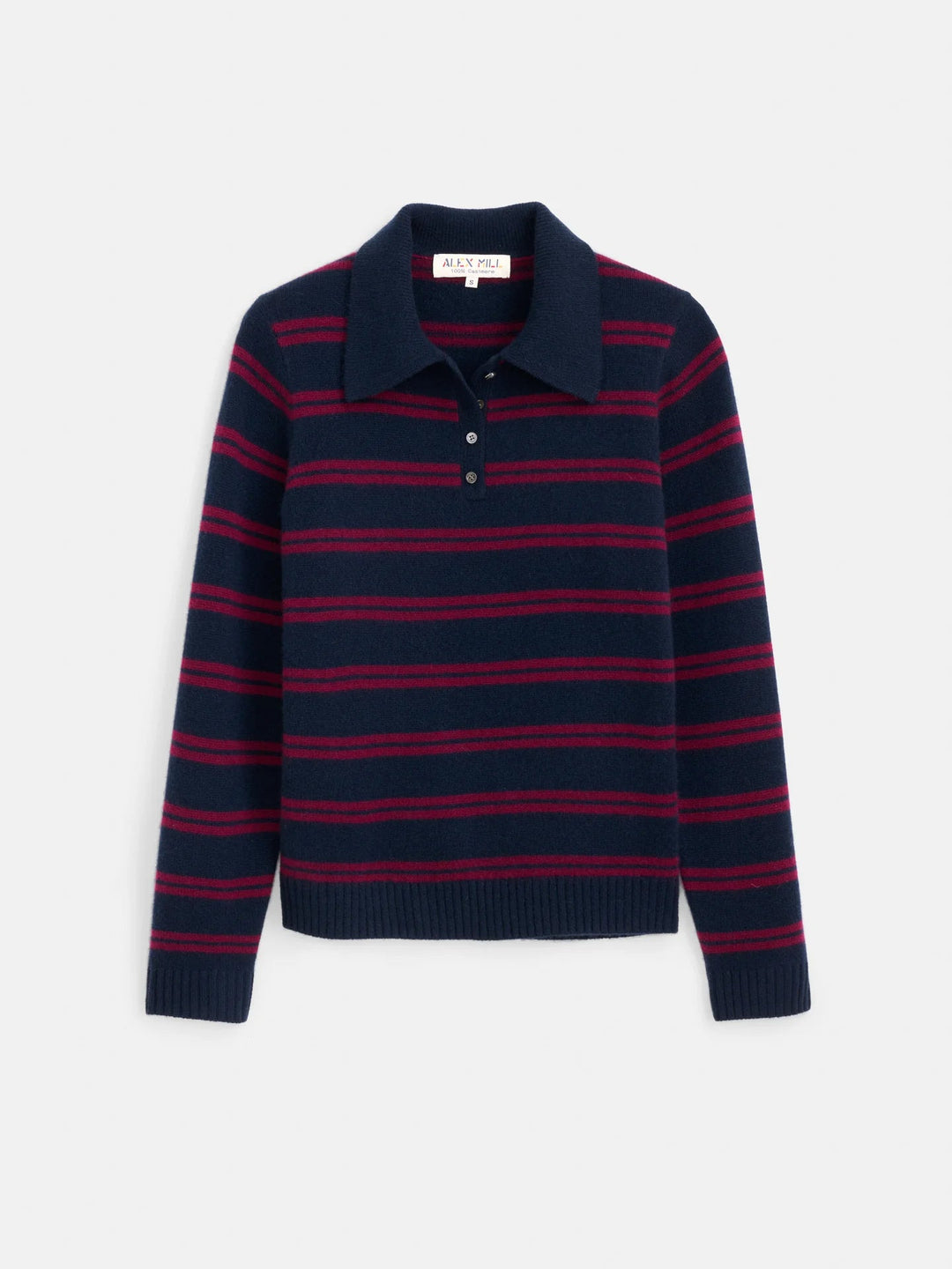 Alex Mill - Deep Navy/Barolo Alice Polo Cashmere Stripe - Kalifornia Jean Bar