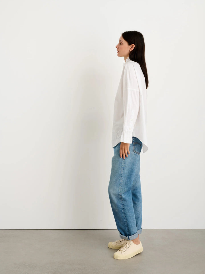 Alex Mill - Easy Ruffle Shirt in White - Kalifornia Jean Bar