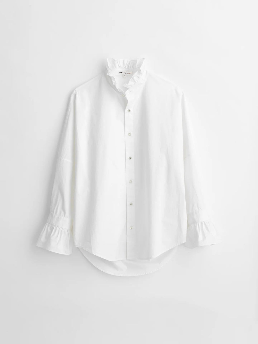 Alex Mill - Easy Ruffle Shirt in White - Kalifornia Jean Bar