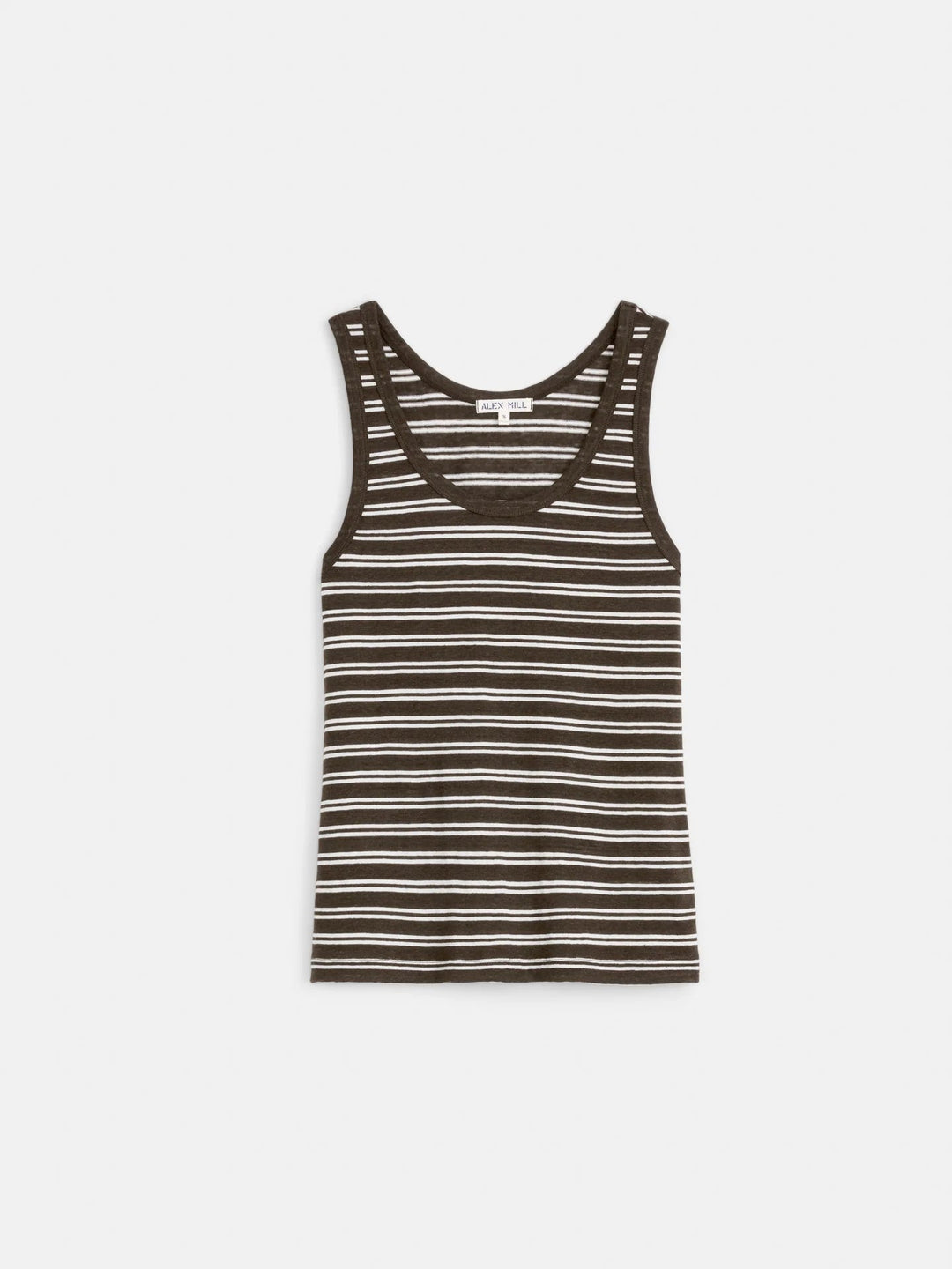 Alex Mill - Garcon Linen Tank Roasted Bean Stripe - Kalifornia Jean Bar