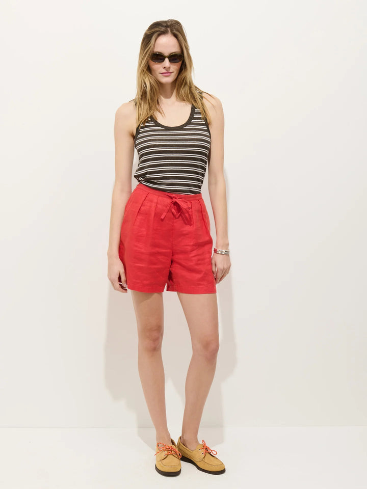 Alex Mill - Garcon Linen Tank Roasted Bean Stripe - Kalifornia Jean Bar