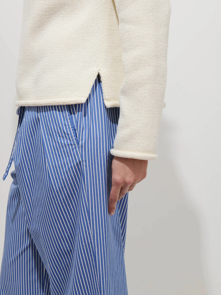 Alex Mill - Hudson Striped Poplin Pant Blue Ivory Stripe - Kalifornia Jean Bar