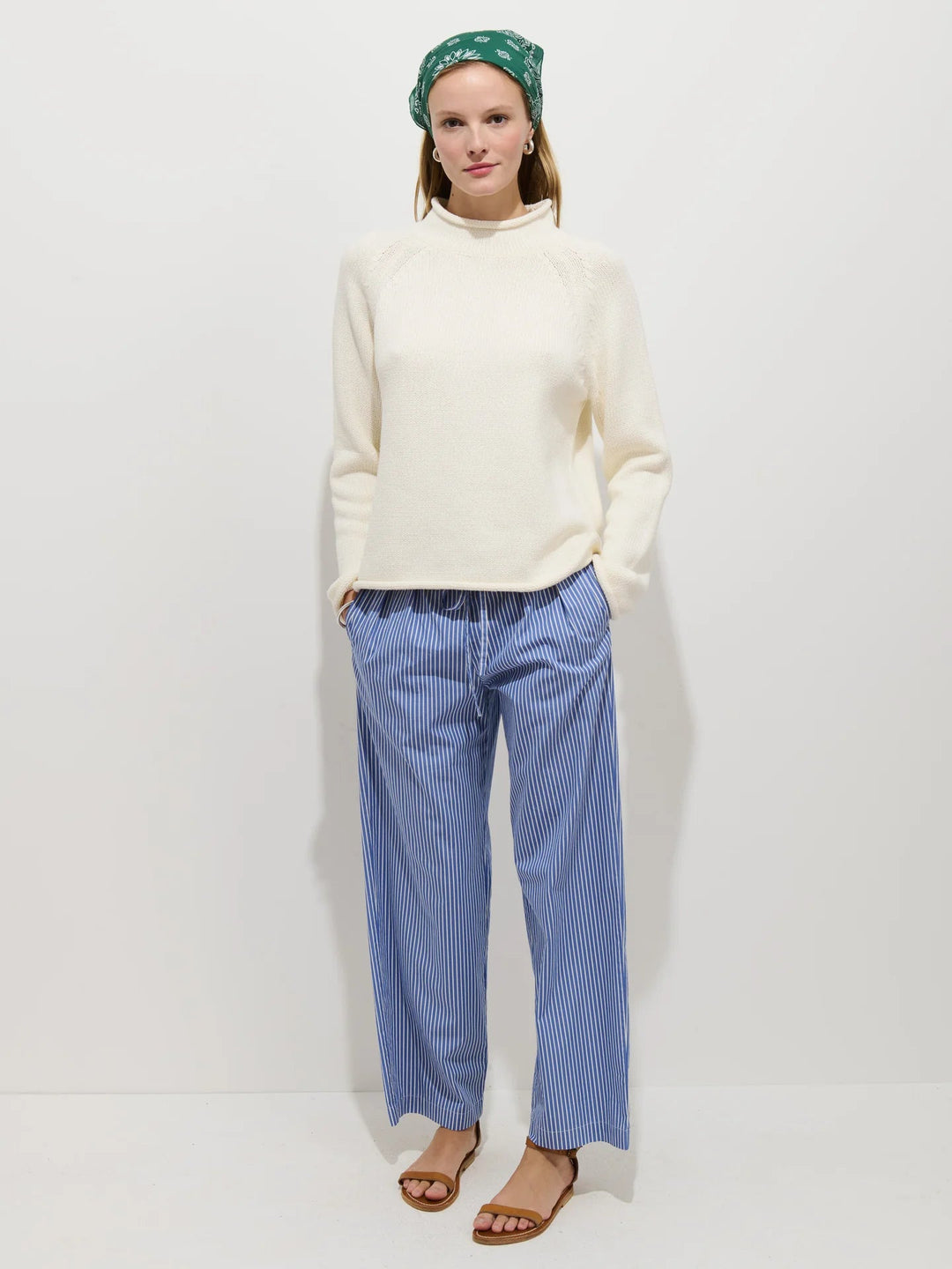 Alex Mill - Hudson Striped Poplin Pant Blue Ivory Stripe - Kalifornia Jean Bar