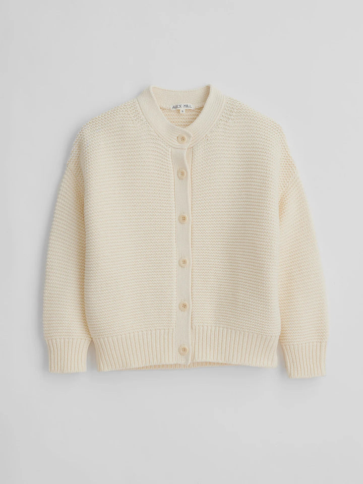 Alex Mill - Ivory Nico Cardigan in Cotton - Kalifornia Jean Bar Alex Mill - Ivory Nico Cardigan in Cotton Women's Cardigan