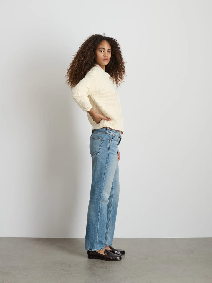 Alex Mill - Ivory Nico Cardigan in Cotton - Kalifornia Jean Bar Alex Mill - Ivory Nico Cardigan in Cotton Women's Cardigan