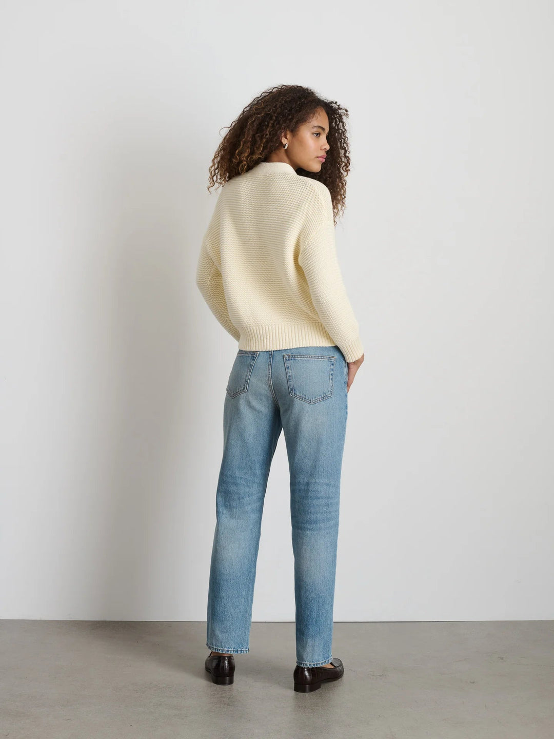 Alex Mill - Ivory Nico Cardigan in Cotton - Kalifornia Jean Bar Alex Mill - Ivory Nico Cardigan in Cotton Women's Cardigan