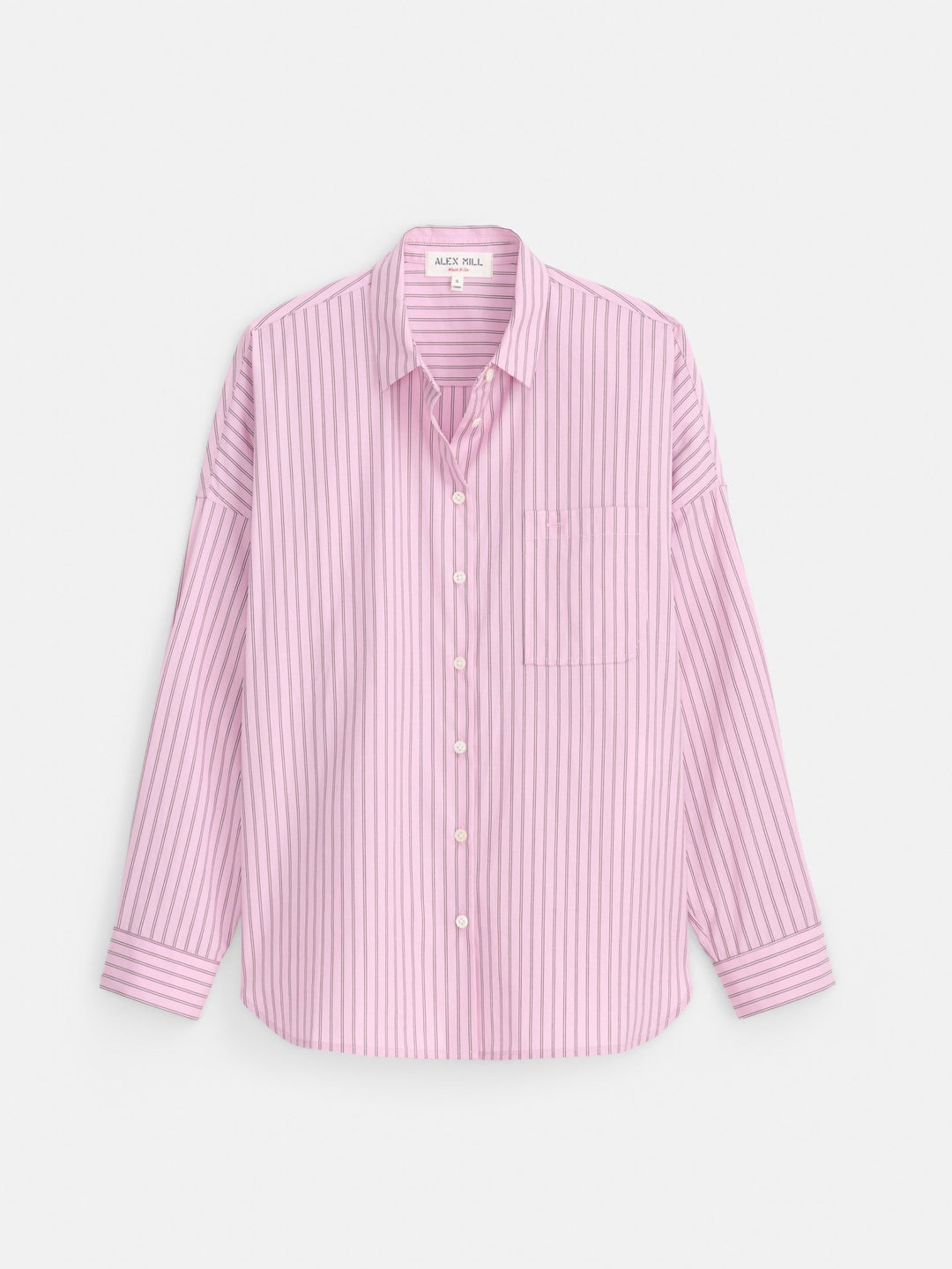 Alex Mill - Jo Pink Striped Shirt Cotton Poplin - Kalifornia Jean Bar