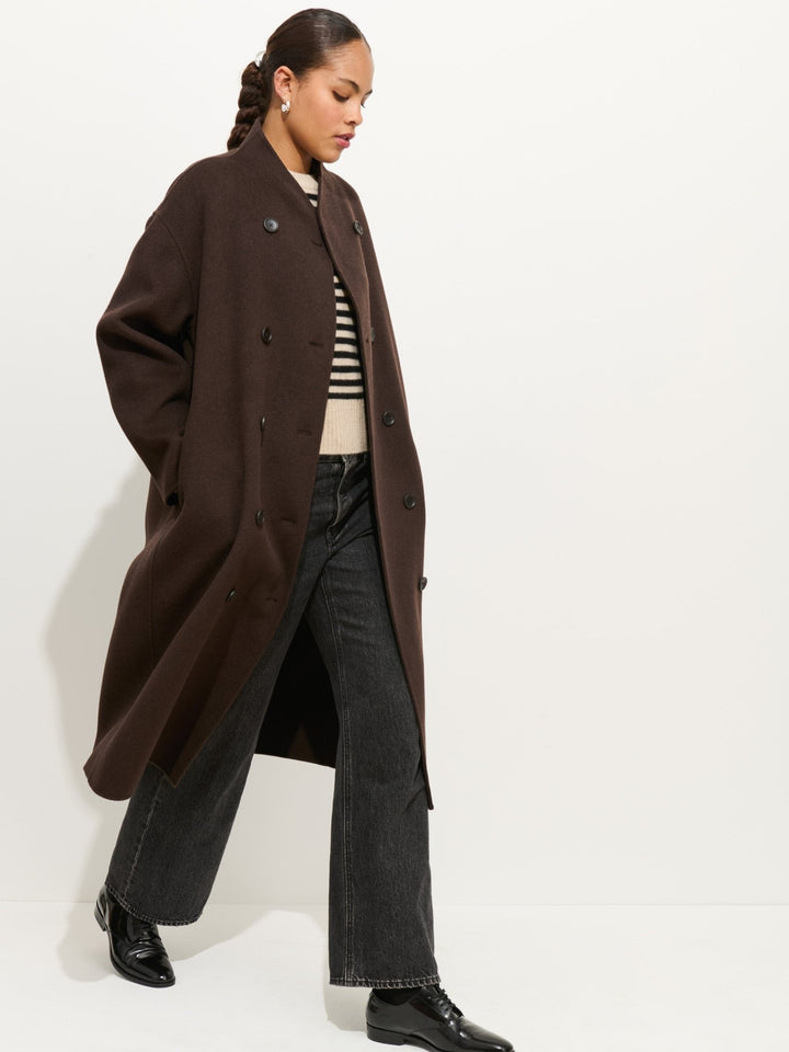 Alex Mill - Long Sophia Coat in Chocolate - Kalifornia Jean Bar