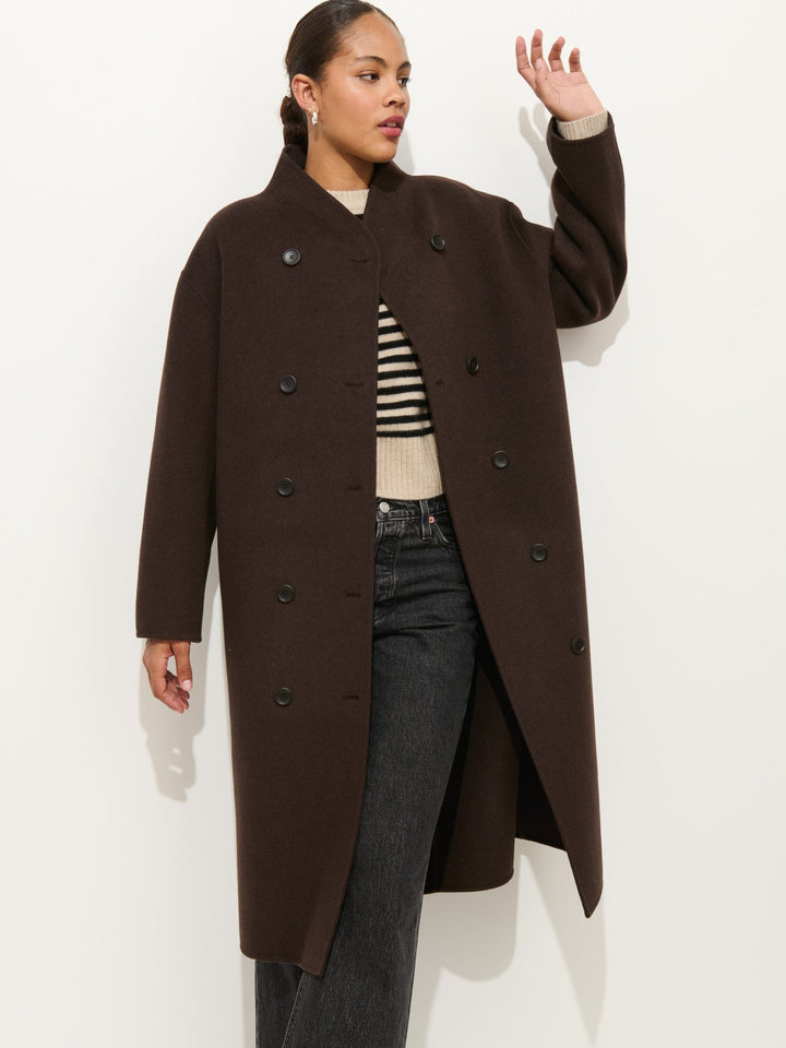 Alex Mill - Long Sophia Coat in Chocolate - Kalifornia Jean Bar