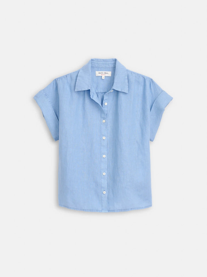 Alex Mill - Maddie Linen Blouse Bel Air Blue - Kalifornia Jean Bar