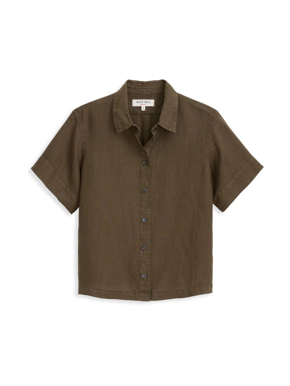 Alex Mill - Maddie Linen Shirt in Deep Moss - Kalifornia Jean Bar
