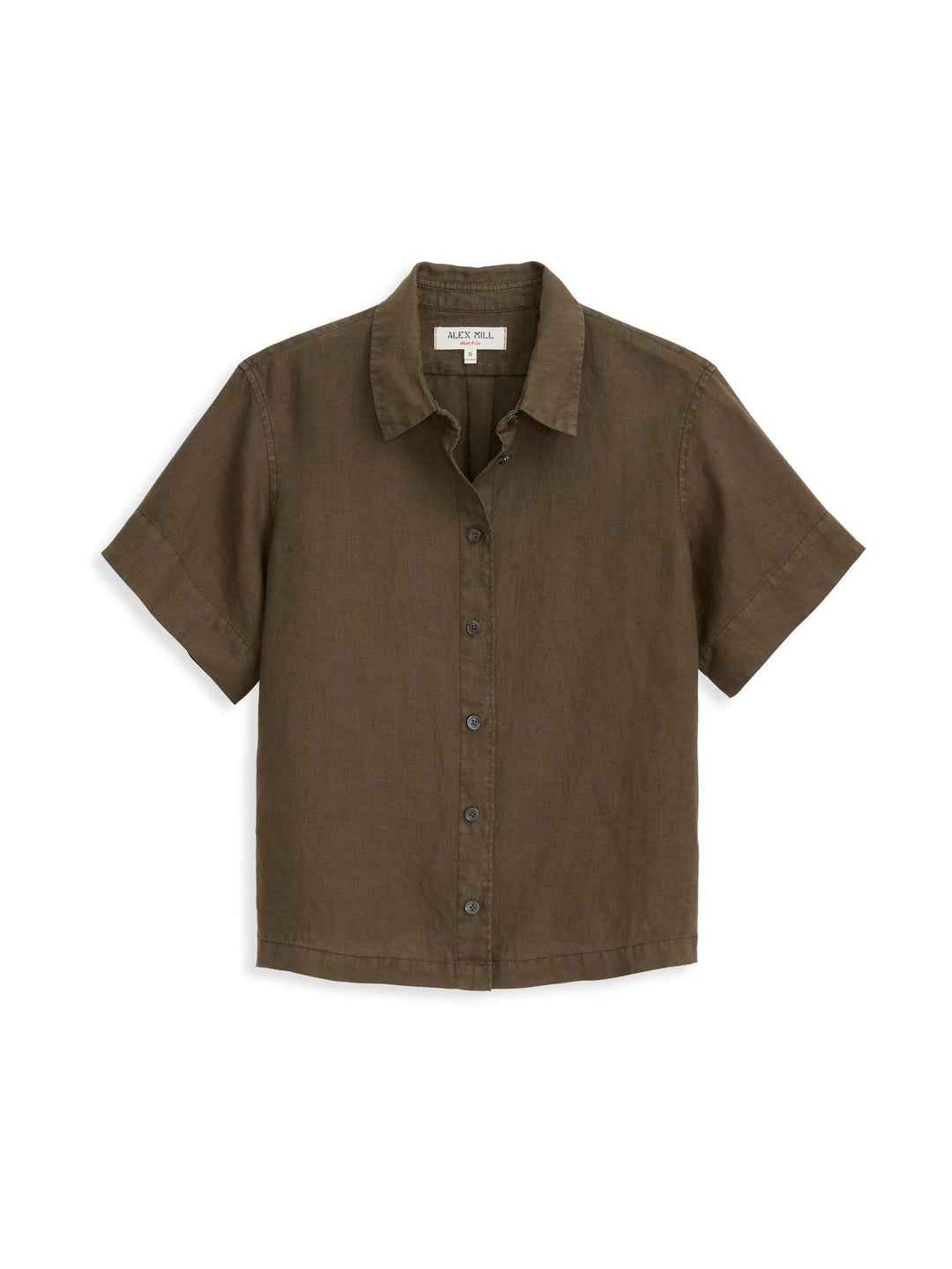 Alex Mill - Maddie Linen Shirt in Deep Moss - Kalifornia Jean Bar