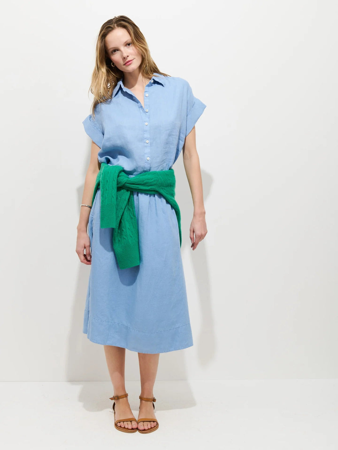 Alex Mill - Maddie Linen Skirt in Bel Air Blue - Kalifornia Jean Bar