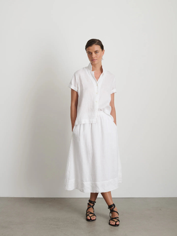 Alex Mill - Maddie Linen Skirt in White - Kalifornia Jean Bar