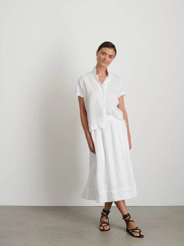 Alex Mill - Maddie Linen Skirt in White - Kalifornia Jean Bar