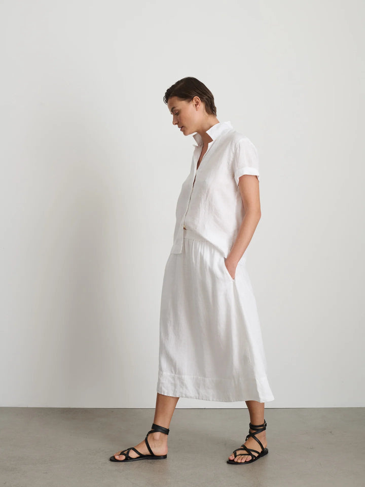 Alex Mill - Maddie Linen Skirt in White - Kalifornia Jean Bar