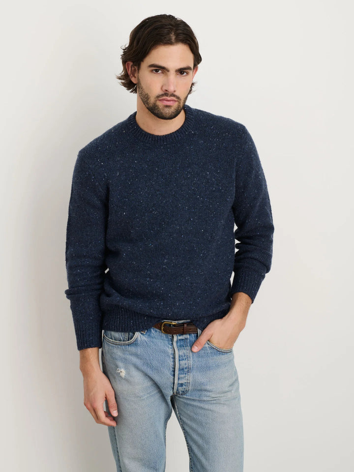 Alex Mill - Men’s Navy Donegal Crew Sweater - Kalifornia Jean Bar