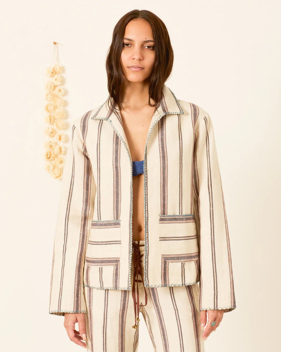 Alix of Bohemia - Francis Bark Stripe Jacket - Kalifornia Jean Bar