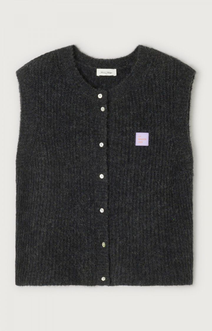 American Vintage - Charcoal Cardigan East Vest - Kalifornia Jean Bar
