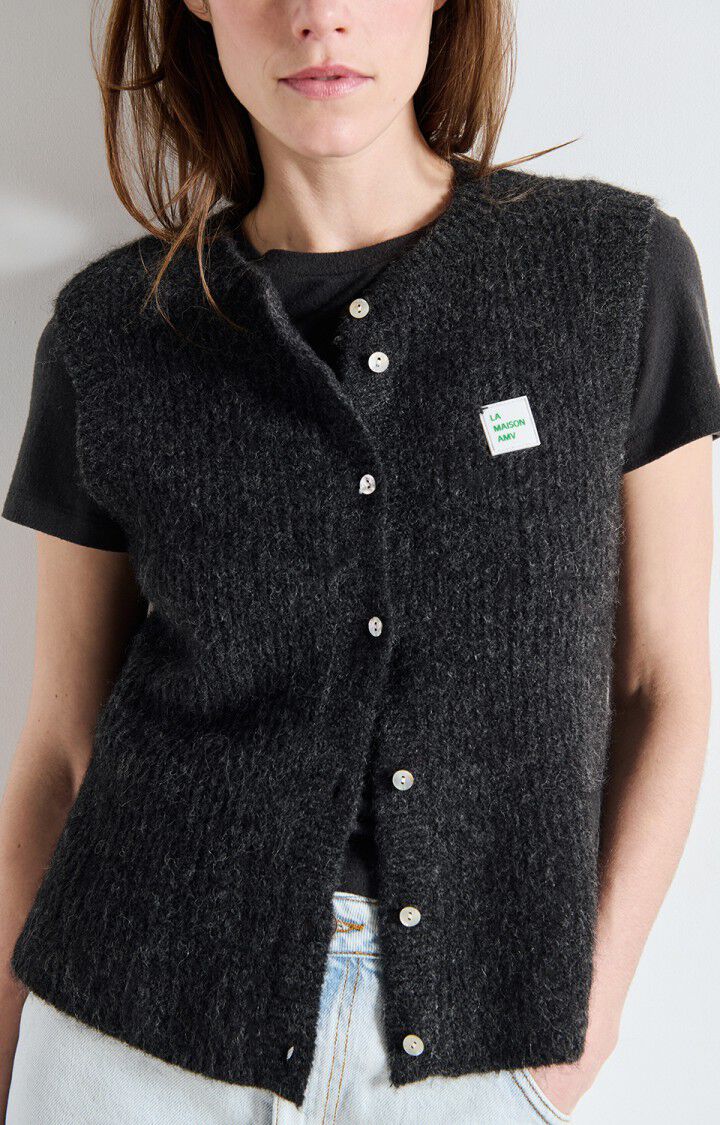 American Vintage - Charcoal Cardigan East Vest - Kalifornia Jean Bar