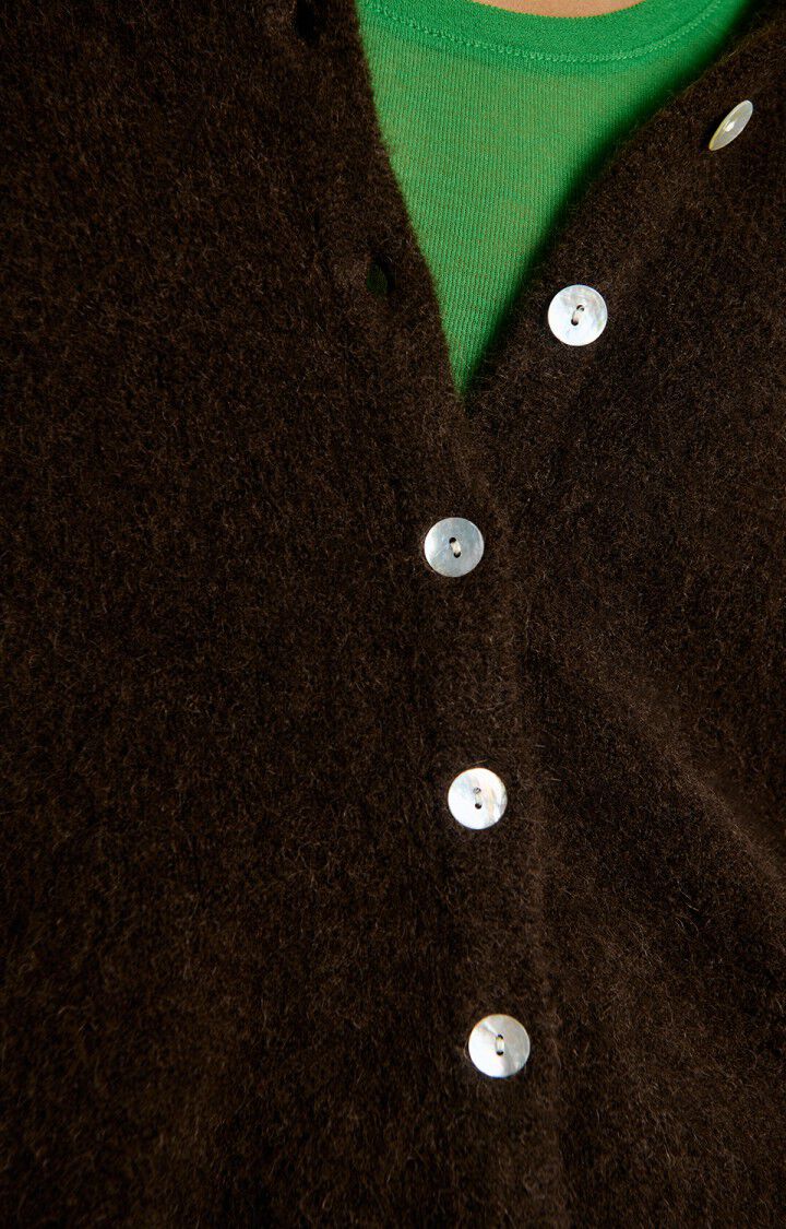 American Vintage - Coffee Melange Vitow Cardigan - Kalifornia Jean Bar