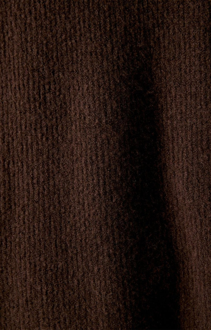 American Vintage - Damsville V-Neck Cardigan - Melange Brown - Kalifornia Jean Bar