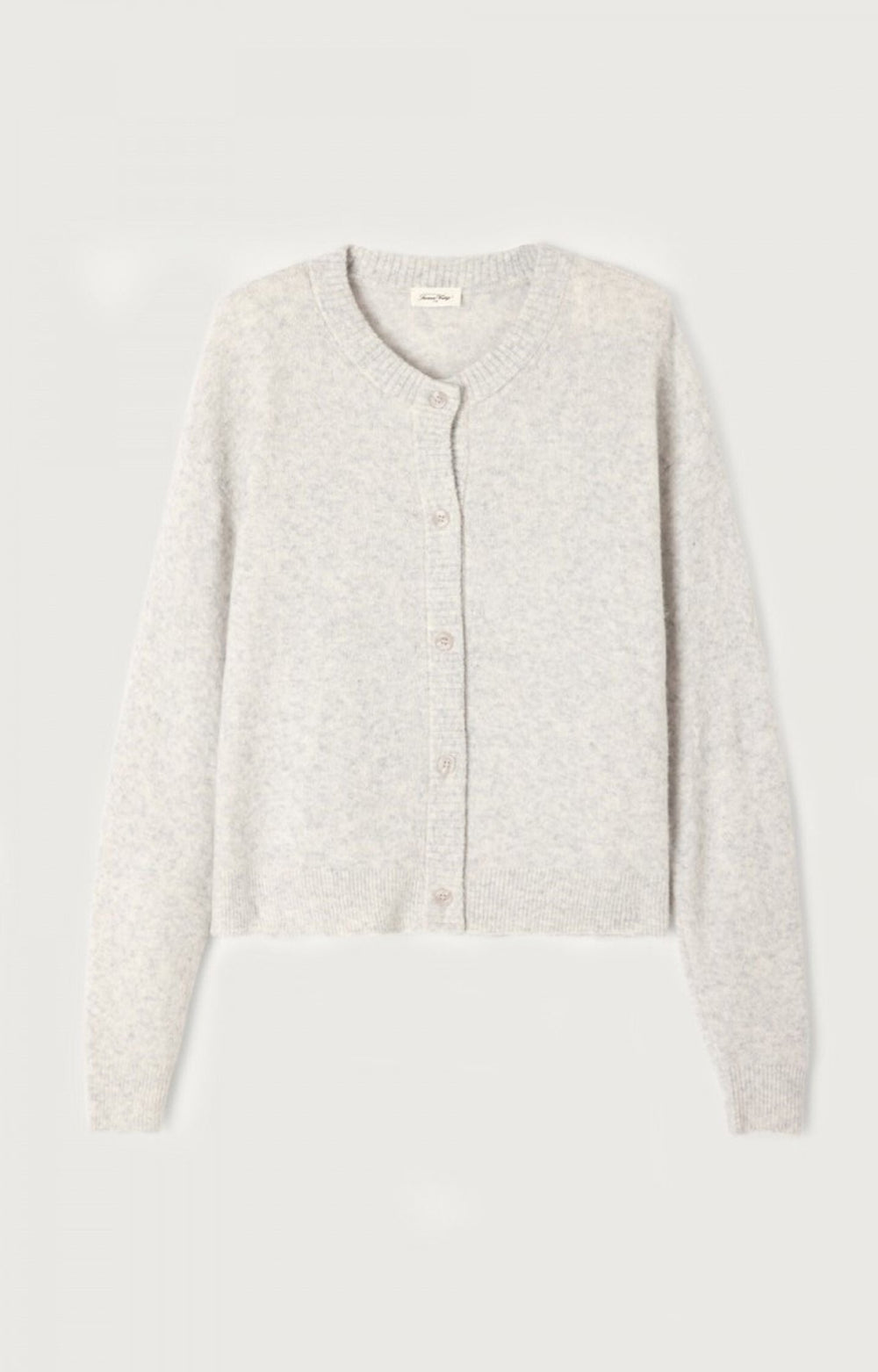 American Vintage - Heather Grey Damsville Crewneck Cardigan - Kalifornia Jean Bar