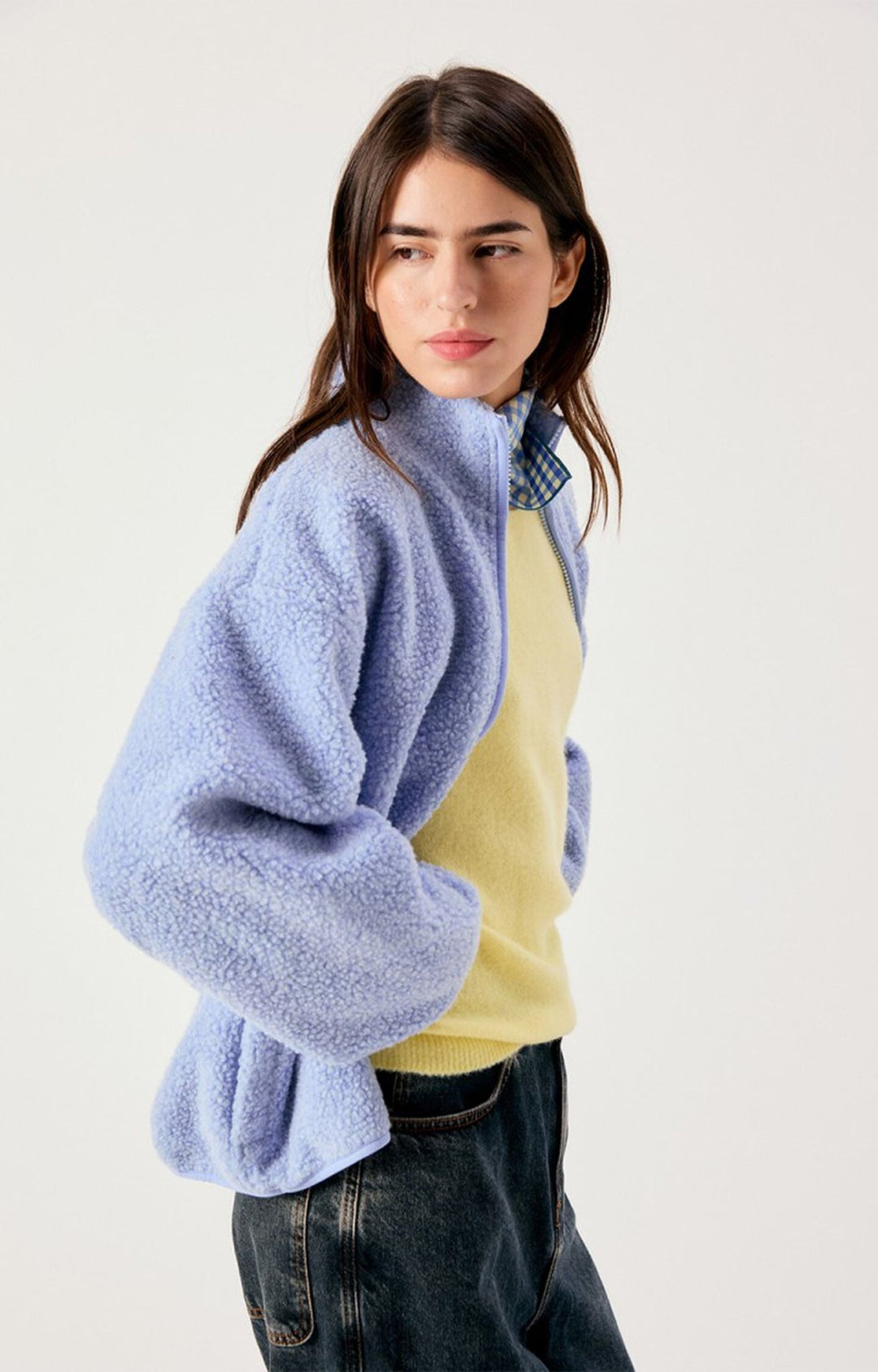 American Vintage - Hoktown Fleece Jacket Melange Frost - Kalifornia Jean Bar