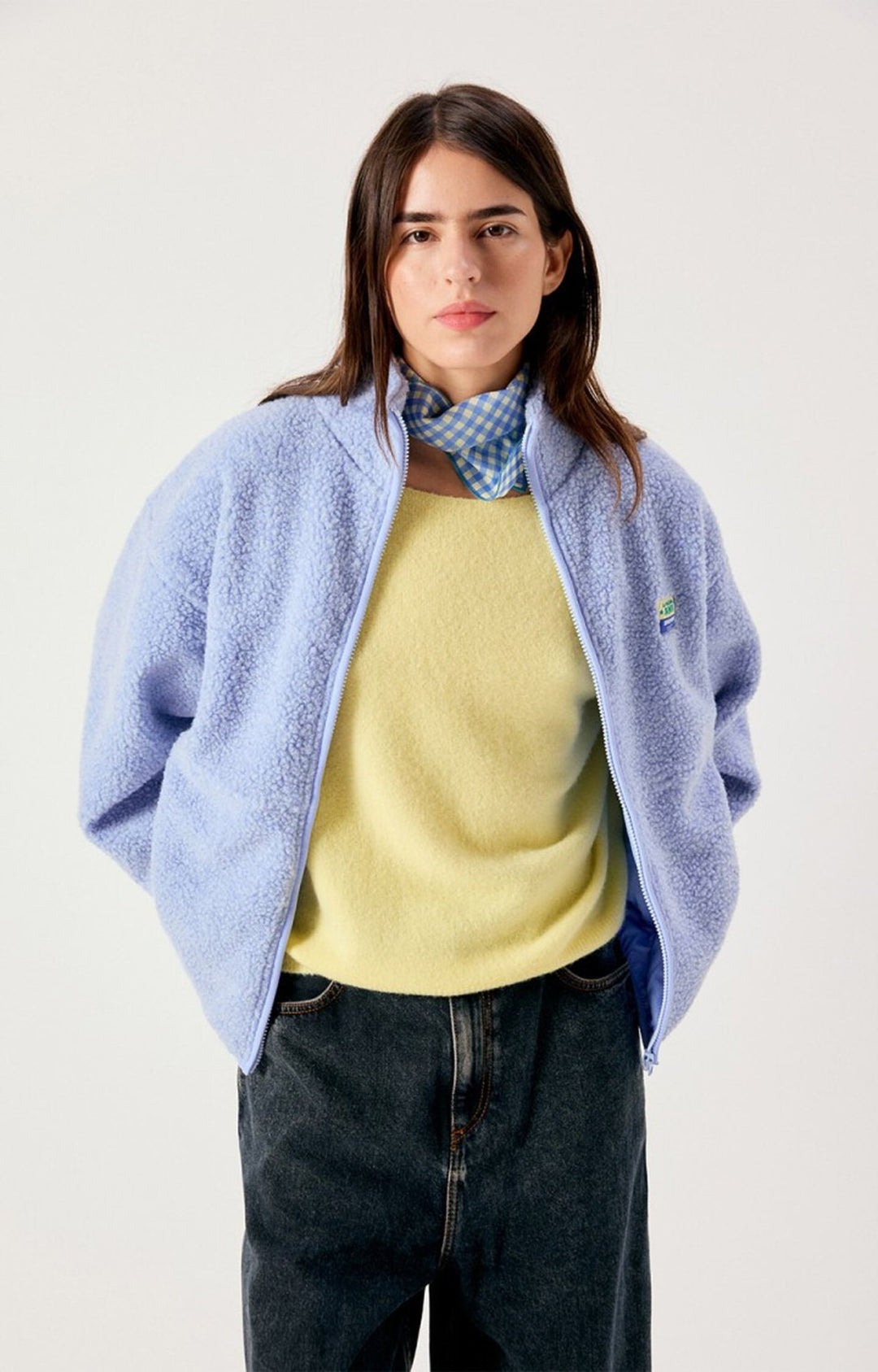 American Vintage - Hoktown Fleece Jacket Melange Frost - Kalifornia Jean Bar