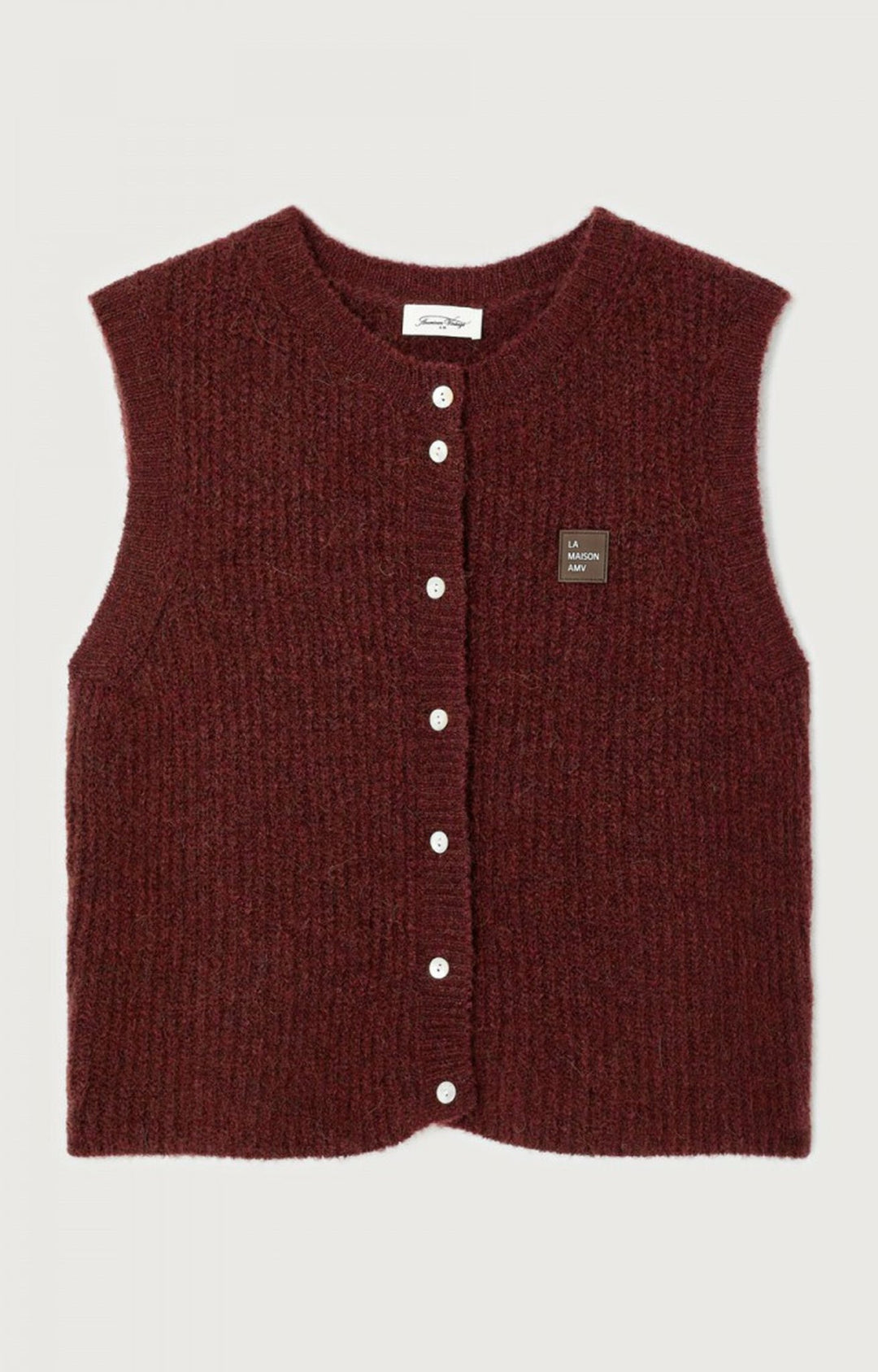 American Vintage - Melange Acerola East Sleeveless Cardigan - Melange Acerola - Kalifornia Jean Bar