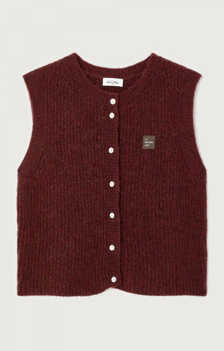 American Vintage - Melange Acerola East Sleeveless Cardigan - Melange Acerola - Kalifornia Jean Bar