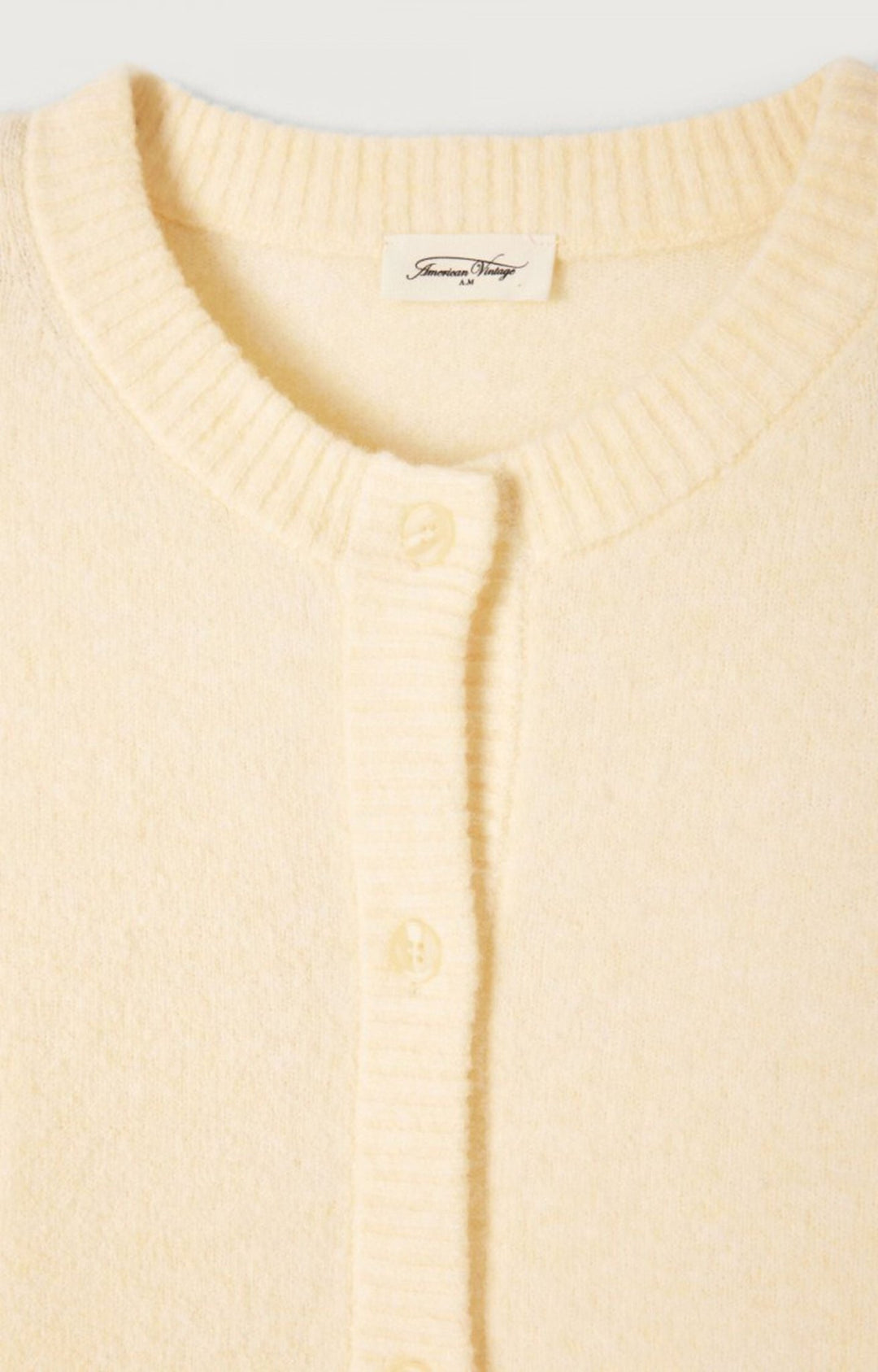 American Vintage - Melange Pannacotta Damsville Crewneck Cardigan - Kalifornia Jean Bar