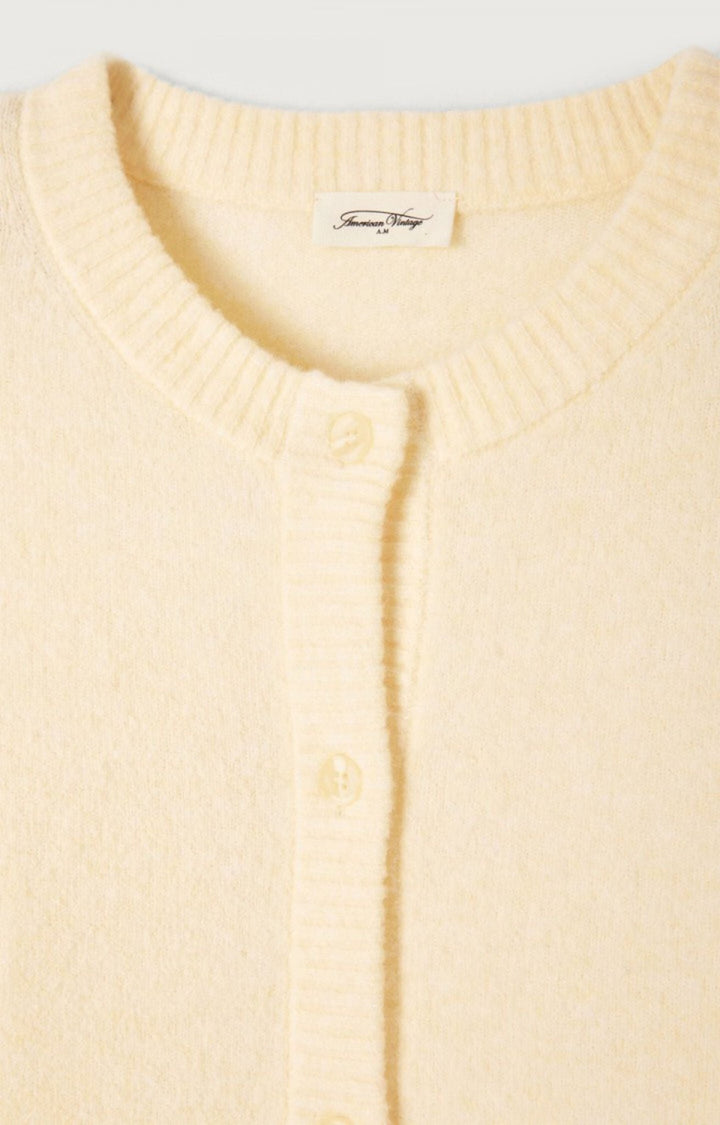 American Vintage - Melange Pannacotta Damsville Crewneck Cardigan - Kalifornia Jean Bar