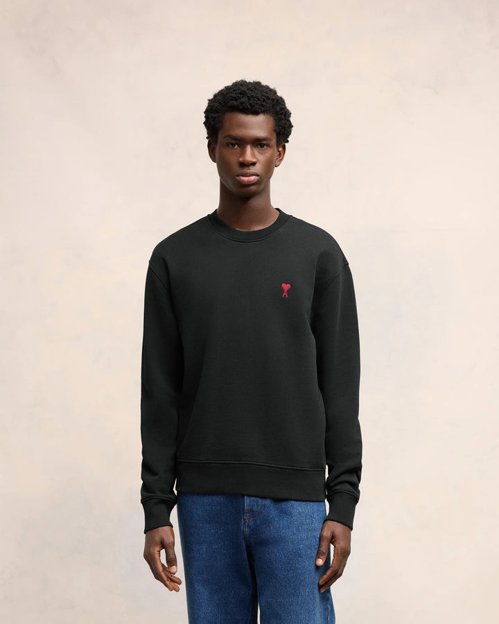 AMI Paris - Black Red Ami De Coeur Sweatshirt - Kalifornia Jean Bar