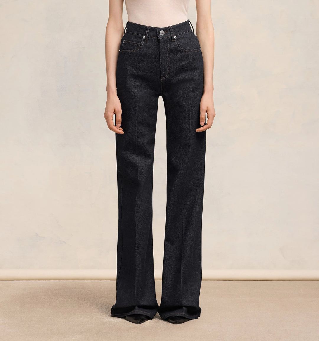 AMI Paris - Blue Flare Fit Jeans in Indigo - Kalifornia Jean Bar