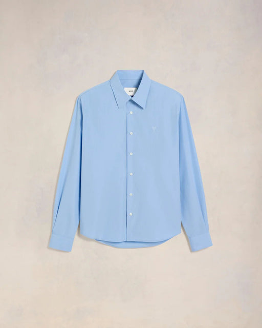 AMI PARIS - Cashmere Blue Ami De Coeur Classic Shirt - Kalifornia Jean BarAMI PARIS - Cashmere Blue Ami De Coeur Classic Shirt